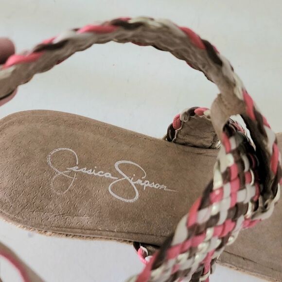 Jessica Simpson open toe sandal wedge espadrille women's size 9 - Picture 2 of 5